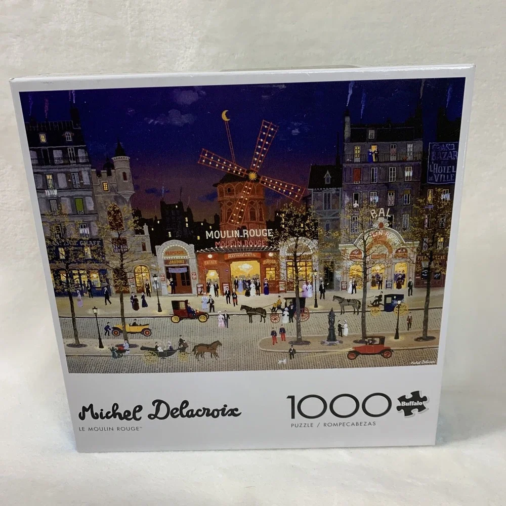 Buffalo Games Michel Delacroix Le Moulin Rouge 1000 Piece Jigsaw Puzzle New Open